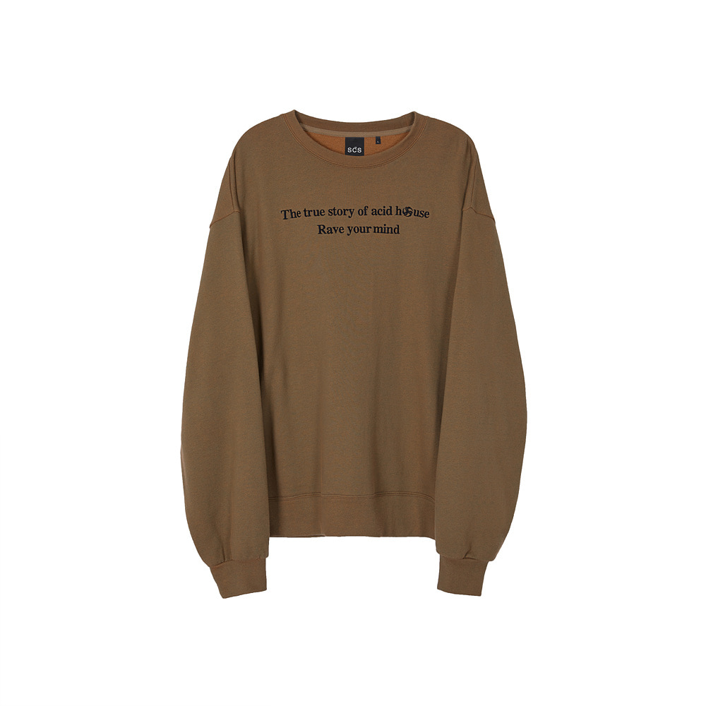 스테레오 바이널즈 - [AW20 SCS] Obscure Sweatshirts(Khaki)